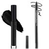 Black Lip Liner and Lipstick Set 2 PCS,High Pigmented Long Lasting Matte Black Liquid Lipstick for Women,Waterproof Black Lip Gloss & Non-Stick Cup Lipgloss Gothic Halloween Makeup
