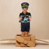 Kyson 7 Pcs Kids Pilot Costume Airline Captain Aviation Costume Dress up Accessories for Halloween Career Day Pretend Play (Set B)