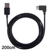 Xiwai 200cm Right Angled USB 3.1 Type C USB-C to USB 2.0 Cable 90 Degree Connector for Tablet & Mobile Phone