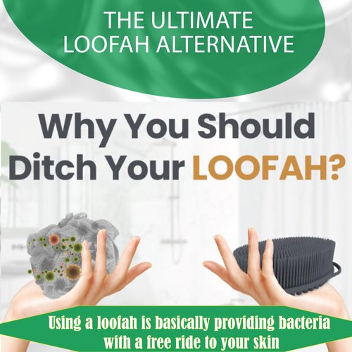 Avilana Exfoliating Silicone Body Scrubber Easy to Clean, Lathers Well, Long Lasting, and More Hygienic Than Traditional Loofah