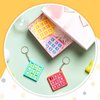 Hicarer 16 Pcs Tic Tac Toe Keychain for Kids Ages 8-12 Party Favors Plastic Keyholders for Mini Backpack Clip Birthday Party (Macaroon Color)