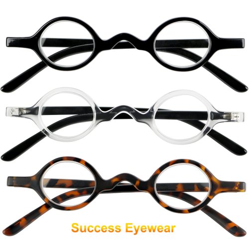 Success Eyewear Reading Glasses Set of 3 Spring Hinge Professor Readers for Men and Women Quality Fashion Glasses for Reading +1.25