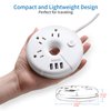 Travel Power Strip with USB Ports, NTONPOWER Cruise Approved Power Strip with 3 Outlet 3 USB, 5 ft Extension Cord with USB Ports, Compact for Indoor Home Office Dorm Room Cruise Essentials, White