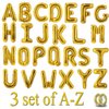 78 Pcs Gold Letter Balloons Foil Alphabet A to Z Balloons DIY Personalized Phrase Banner for Baby Shower Wedding Party Supplies Custom Decor 16 Inch(Letter A-Z 3 Set)