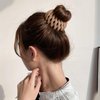 Brown Velvet Hair Clips, Three Rows of Teeth Styling Supplies for Making Ponytail, Bun, and Hairpin for Long Short Curly Straight Hair Accessories Hair Care