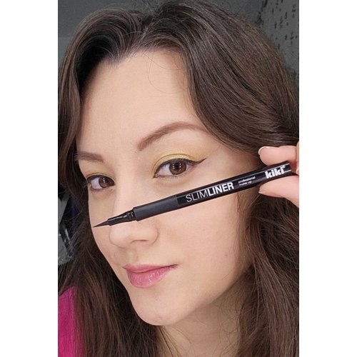 kiki Slimliner Liquid Eyeliner Pen Black, Smudge Proof All Day Vegan Formula, Cruelty Free