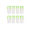 C.Z.Z.T.T.NAILS press on nails [24 Pack] Push On Green Beveled French French Nails | Reusable Slides | Thin and Breathable | Comes with Tool Bag | Fingertip Art (Daily, Party, Wedding, Gift)