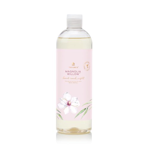 Thymes Magnolia Willow Hand Wash Refill - Scented Liquid Hand Soap - Nourishing and Lightly Scented, Ideal for Daily Cleansing - Delicate & Floral Scent - Liquid Hand Soap - 24.5 Fl Oz