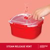 Sistema Microwave Steamer, 13.6 Cup, Red, BPA-free, Phthalate-free
