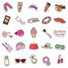 Women Fashion Cosmetics Stickers, Funny Makeup Tool Cartoon Stickers, 50PCS Girls Stickers for Scrapbook, Waterproof Vinyl Lipstick Mirror Stickers for Water Bottle Laptop, Party Supplies (Cosmetic)