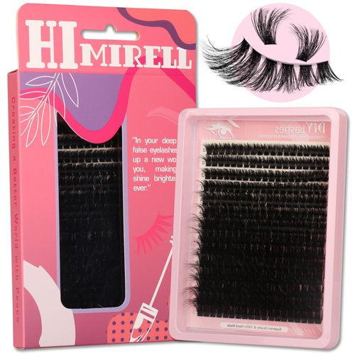 C Curl Lash Clusters Extensions - 280 Pcs of 100D Fluffy Wispy Individual Eye Lashes, DIY Home Makeup Lash Extension Kit for Self Application (9-20MM) Mix