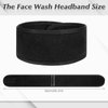 obeoby 4 Pack Spa Facial Headbands for Women, Black Face Wash Headband Adjustable Make Up Wrap Head for Washing Face Shower Teen Girl Gifts Trendy Stuff