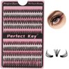 Perfect Key 200 Clusters Natural Look Eyelash Extensions Wispy Lash Clusters D Curl Cluster Lash Extensions 10-18mm (40D-200 Black)