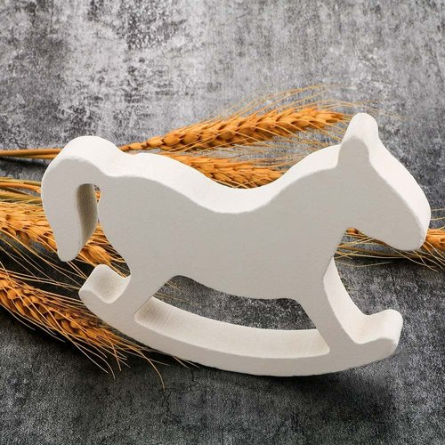 Wooden Rocking Horse, Home Decor Balance Ornaments Wood Balanced Horse Craft