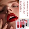 3 Color Glass Lip Oil Hydrating Tinted Plump Lip Gloss, Fresh Texture & Non-sticky, Nourishing Repairing Lightening Lip Lines Lip Care- 03