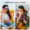 Hjiaruiky 2Pcs Turban Headbands for Women Boho Stretchy Fashion Headbands Fabric Twist Knotted Cloth Cute Thick Headband Head Wraps for Womens Girls Black (Dark Grey+Black)