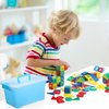 Sonwyoung 155 Pieces Interlocking Building Blocks for Kids with Storage Box Building Toys Waffle Blocks for Kids Construction Learning Educational Toy Building Sets