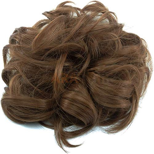 PARAHAIR Hair Bun Extensions Messy Hair Scrunchies Hair Pieces for Women Synthetic Hair Donut Updo Ponytail (Light Brown)