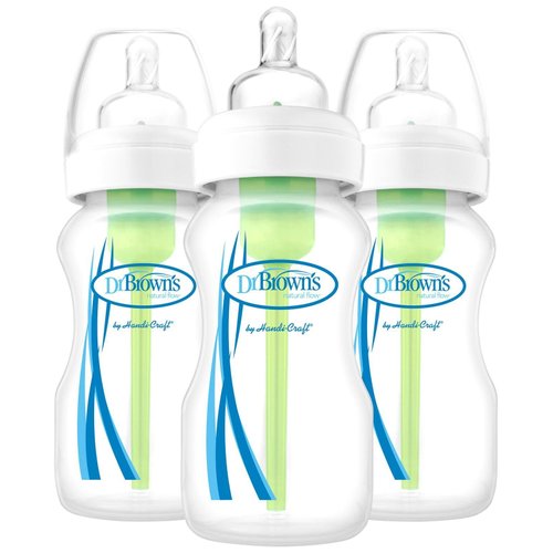 Dr. Brown's Options Wide Neck Bottle, 3 Pack, Clear, 9 oz