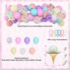 72Pcs Ice Cream Birthday Party Decorations for Girls Kids, Pastel Ice Cream Balloon Garland Arch Kit First Two Sweet Birthday Banner Foil Sprinkle Long Twist Balloons Cupcake Toppers Party Supplies