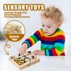 MTTIERY Montessori Busy Board for 1 2 3 Toddlers with LED Light Up Switch Boys Girls Birthday Gifts Preschool Learning Activities Wooden Toys Sensory Toys for 1-5 Year Olds
