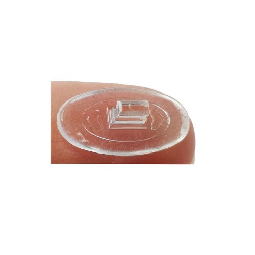 ASKANA Optical Silicone Oval-Shaped Nose Pads Nosepads Model #2 for Reading Prescription Glasses Sunglasses - 15 mm /~ 0.6 '' Oval Push in (5 Pairs)