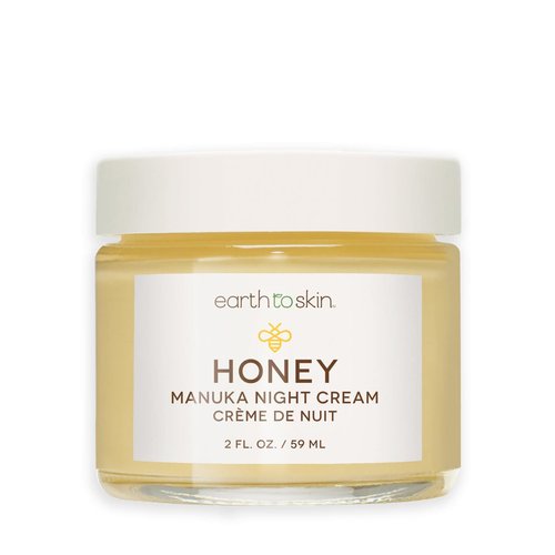 Earth To Skin Honey Manuka Calming Night Cream with Shea Butter, Vitamins E & D, Macadamia Seed Oil for All Skin Types (2.0 Fl Oz)