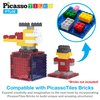 PicassoTiles Magnetic Brick Tiles STEM Creative Magnetic Tiles Building Block Set Building Brick Construction Toy Socket Spikes Toys Accessory Educational Imaginative Learning Kit Stacking Set