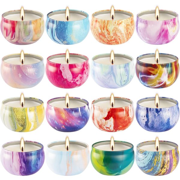 Howemon Scented Candles Set - Scented Candles for Home, Relaxing Stress Relief, Aromatherapy - Natural Soy Wax and Fragrance - Gifts for Women, Mom, Best Friend-16Pack
