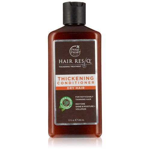 Petal Fresh Hair ResQ Dry Hair Natural Thickening Conditioner For Noticeably Thinning Hair, Shines, Moisturizes & Volumize with Shea Butter & Argan Oil - Vegan & Cruelty-Free, 12 fl oz (355 ml)