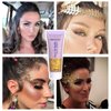 YOSOMK Gold Body Glitter Gel & 2 Sheets Face Gems Rhinestones Set, Face Glitter Makeup & Hair Jewels Stick on, Holographic Hair Glitter Eye Gems,Chunky Glitter Face Jewels for Makeup Festival