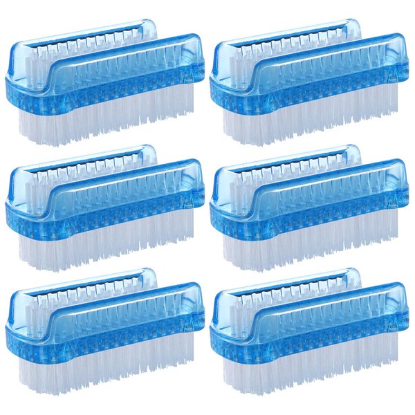 BTYMS 6 Pcs Dual-sided Nail Brush Fingernail Scrub Cleaning Brushes for Toes and Nails Cleaner Hand Scrubbing Cleaning Brushes