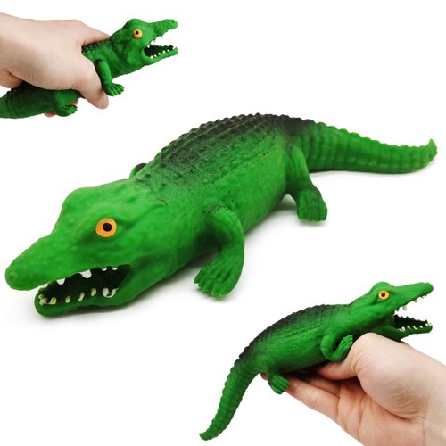 ZTATU Alligator Toy, Squishy Fidget Toys Stress Balls for Kids (1PCS) Crocodile Sand Filled Animals, Stress Relief Toys Adults Party Favors Squeeze Ball, Sensory Toys for Kids