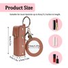 LELE LIFE 2 Pack Lipstick Holder Keychain with Mirror, Leather Lipstick Case Lip Balm Holder, Portable Lip Gloss Organizer Bag with Clip for Travel (Green + Brown)