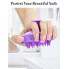 HEETA Scalp Massager Hair Growth, Scalp Scrubber with Soft Silicone Bristles for Hair Growth & Dandruff Removal, Hair Shampoo Brush for Scalp Exfoliator, Purple