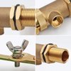 MACGOAL 1/2 Inch Brass Valve with Plastic Float Water Float Valve with Adjustable Arm Automatic Fill Float Ball Valve for Water Tank Fountains Livestock Waterer