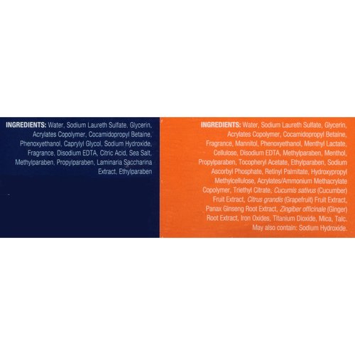 Clean & Clear 2-Pack Day and Night Face Cleanser Citrus Morning Burst Facial Cleanser with Vitamin C and Cucumber, Relaxing Night Facial Cleanser with Sea Minerals, Oil No & Hypoallergenic Face Wash