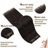 Ugeat Clip in Hair Extensions Dark Brown Real Human Hair Extensions Clip ins Darkest Brown Human Hair Clip in Extensions Silky Straight Full Head 16 Inch 7pcs 120g(105g Hair + 15g Clips)