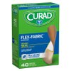 CURAD Flex-Fabric Adhesive Bandages, 3/4" x 2-1/2", Superior Wound Care, 40 Count, 1 Box