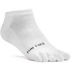 FUN TOES Women's Cotton Toe Socks-Breathable-6 PAIRS Pack-Size 9-11-Lightweight (2 Black/ 2White/ 2Grey-Purple)