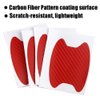 16 Pcs Car Door Handle Protector Sticker, Car Door Handle Cup Protector and Scratch Protectors for Vehicles Universal Carbon Fiber Anti-Scratches Auto Door Handle Protective Film for Most Car(Red)