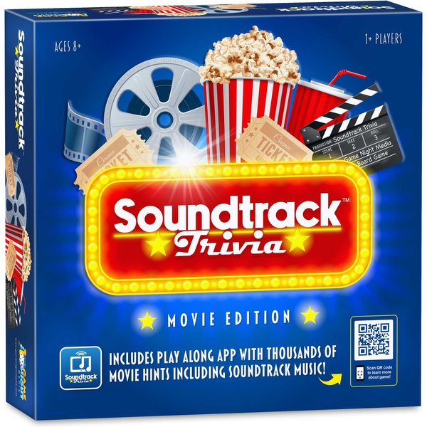 Soundtrack Trivia Movie Game, Name The Movie from a 15 Second Music Clip, Board Game for Family, Adults, Kids Ages 8+, 1 or More Players by Game Night Media