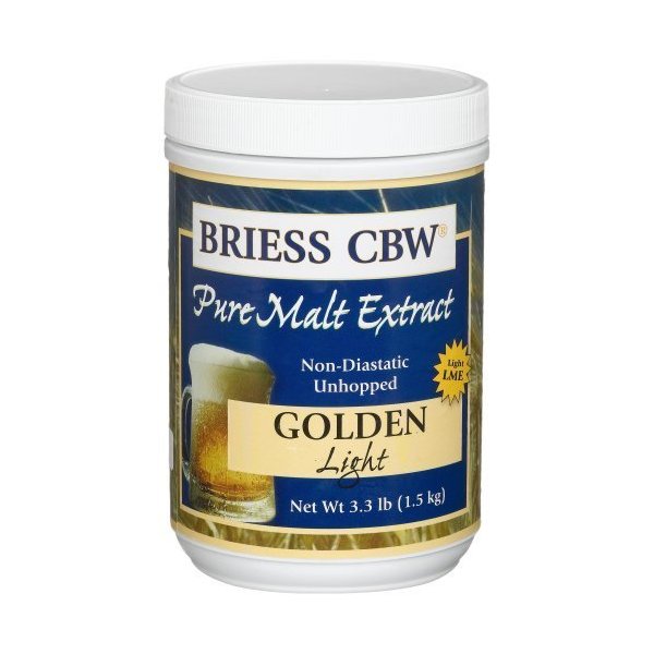 Briess Malt Extract, Liquid, Brewers Golden, Light, 3.3 -Pound Cans (Pack of 2) by Briess