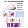Kalolary Purple Gel Nail Wrap Strips, Purple Mirror Full Nail Wrap Gel Nail Art Polish Sticker Long-Lasting Gel Nail Wrap with Nail File and Stick（UV/LED Lamp Required）