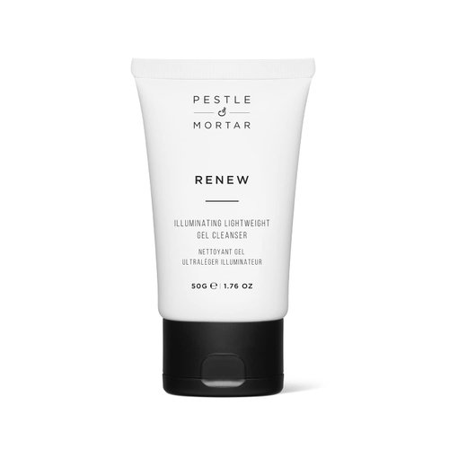 Pestle & Mortar Renew Cleansing Gel, Moisturizing Non-Foaming Gentle Cleanser for Sensitive Skin | 100% Natural with Super-Enzyme and Mango fruit extract, 50g