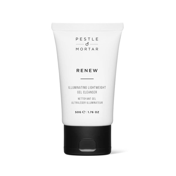 Pestle & Mortar Renew Cleansing Gel, Moisturizing Non-Foaming Gentle Cleanser for Sensitive Skin | 100% Natural with Super-Enzyme and Mango fruit extract, 50g
