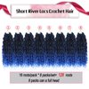 New Goddess Locs Crochet Hair 8 Packs 12inch Blue River Faux Locs Crochet Hair Boho Faux Locs Wavy Crochet Curly Hair with Curly Ends Synthetic Hair Extensions (12" 8Packs T1B/Blue#)