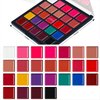 YARLADY 25 color Lipstick Lip Gloss Palette 24H Long-lasting moisturizing Waterproof matte Lip Palette Makeup,Pigmented Festival Halloween Body Face Paint Matte Lipstick Set