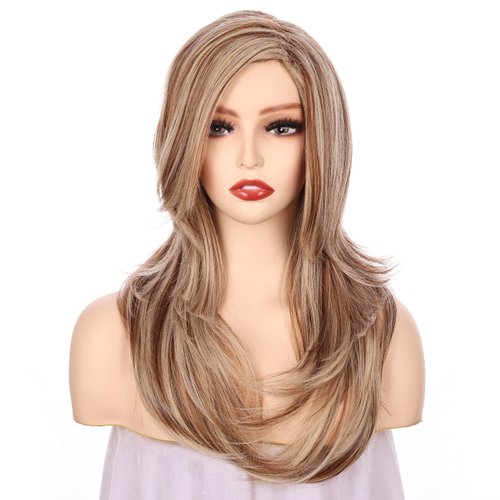 Onedor Full Head Beautiful Long Curly Wave Stunning Wig Charming Curly Costume Wigs with Fringe (RL16/88)