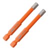 BGTEC Dry Diamond Drill Bits 2pcs 1/4" with Quick Change Hex Shank for Granite Porcelain Tile Ceramic Marble